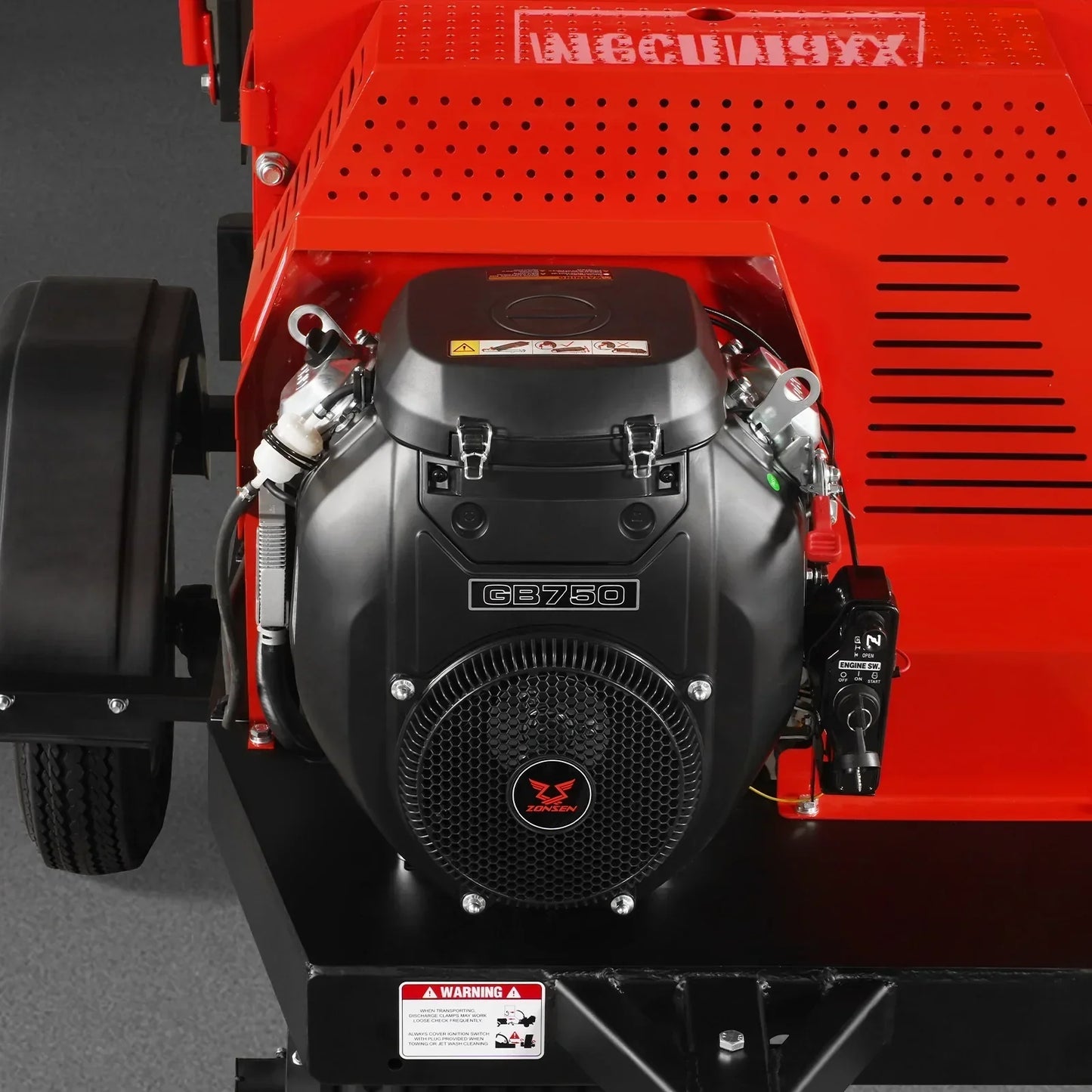25hp 750cc Twin Cylinder ZONSEN Petrol Engine 7” Hydraulic Feeding Wood Chipper, DCH7
