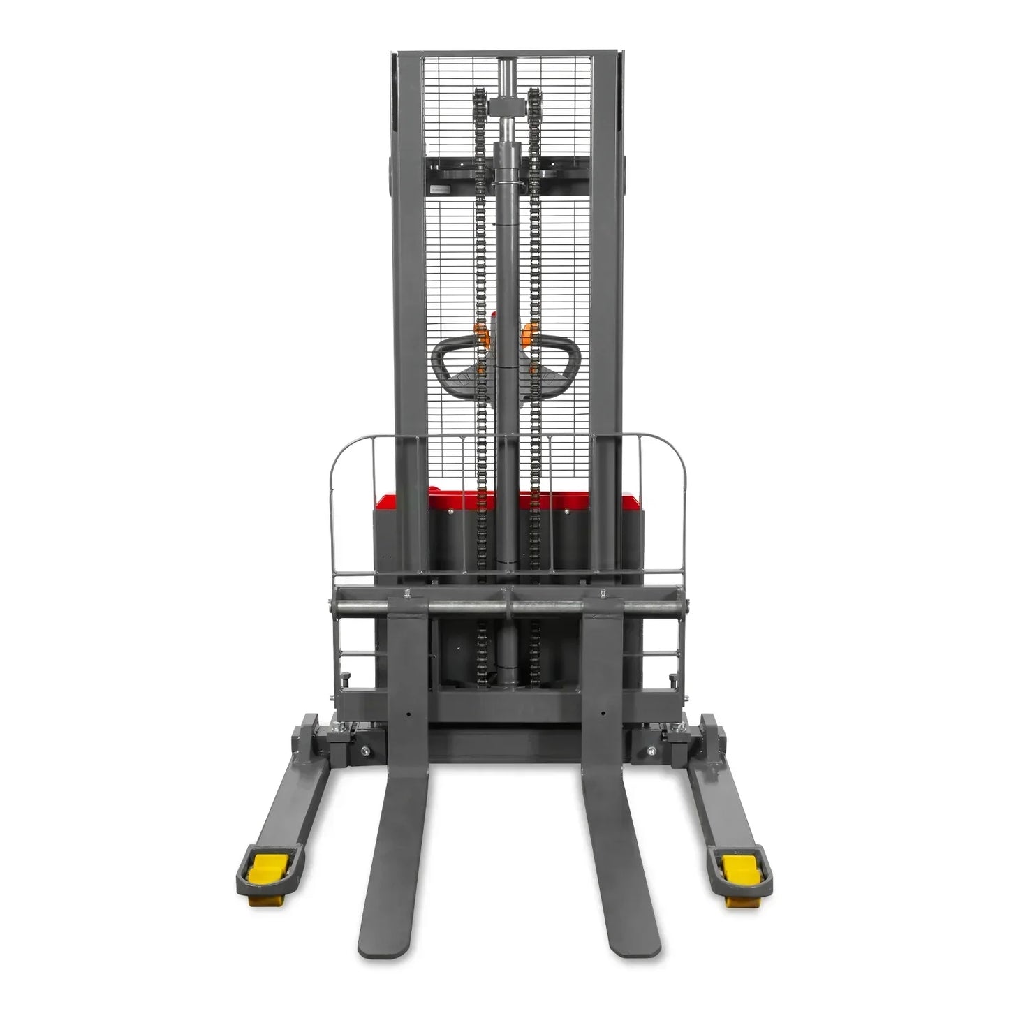 3300lbs Lithium-ion Electric Straddle Stacker, 98" Lift, Adjustable Legs & Forks, F33-98S