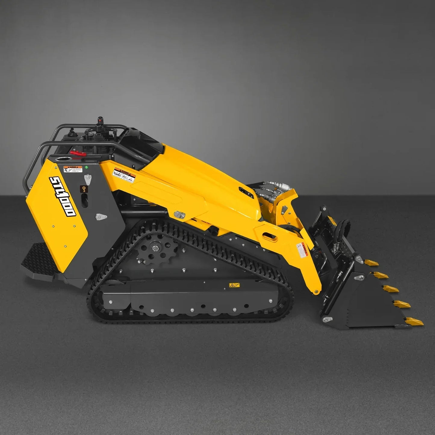 Mini Skid Steer Stand On Compact Track Loader ( 4 in 1 bucket included ) with 25HP KUBOTA D1105 Diesel Engine, Common Industry Interface (CII), CROBA  STL1000
