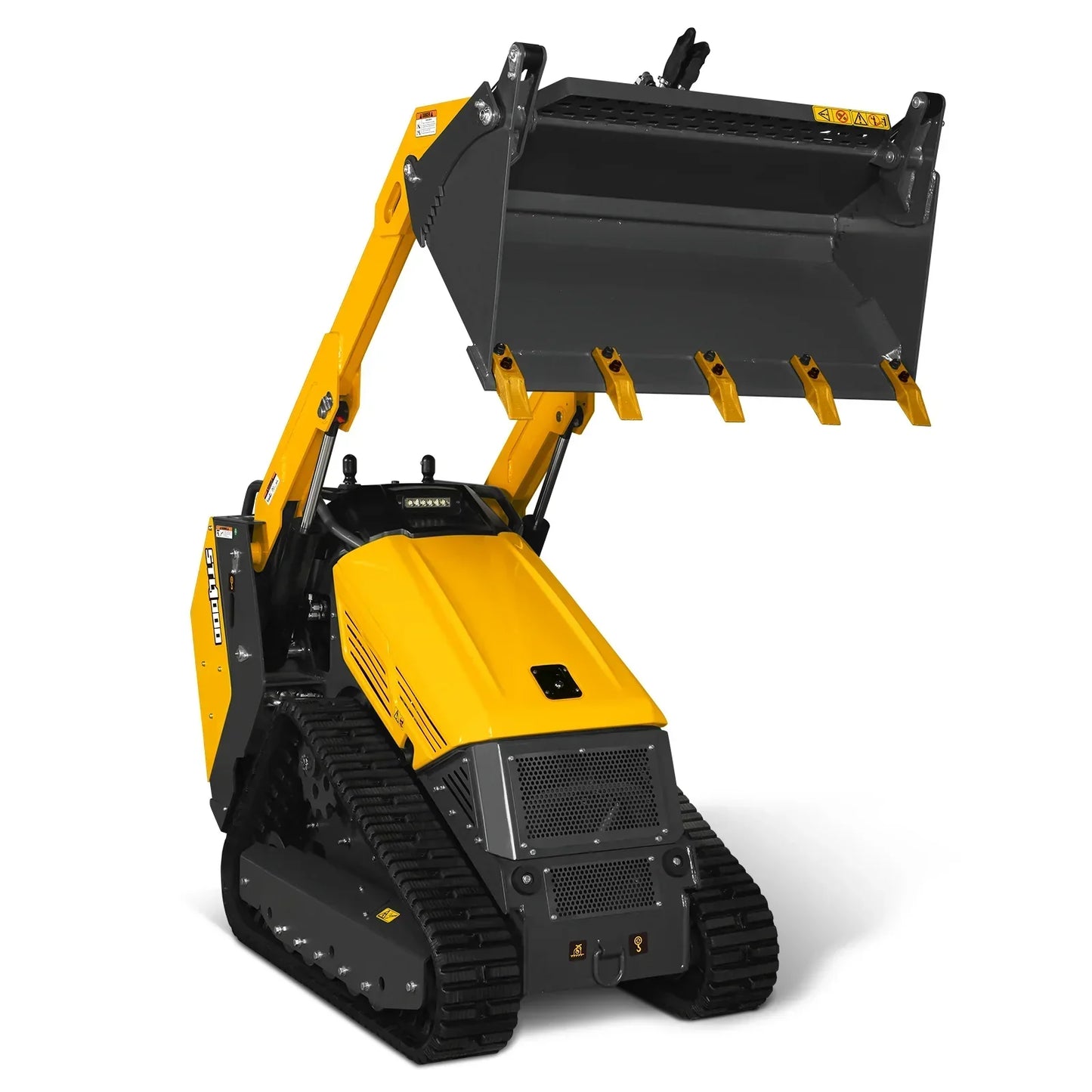 Mini Skid Steer Stand On Compact Track Loader ( 4 in 1 bucket included ) with 25HP KUBOTA D1105 Diesel Engine, Common Industry Interface (CII), CROBA  STL1000
