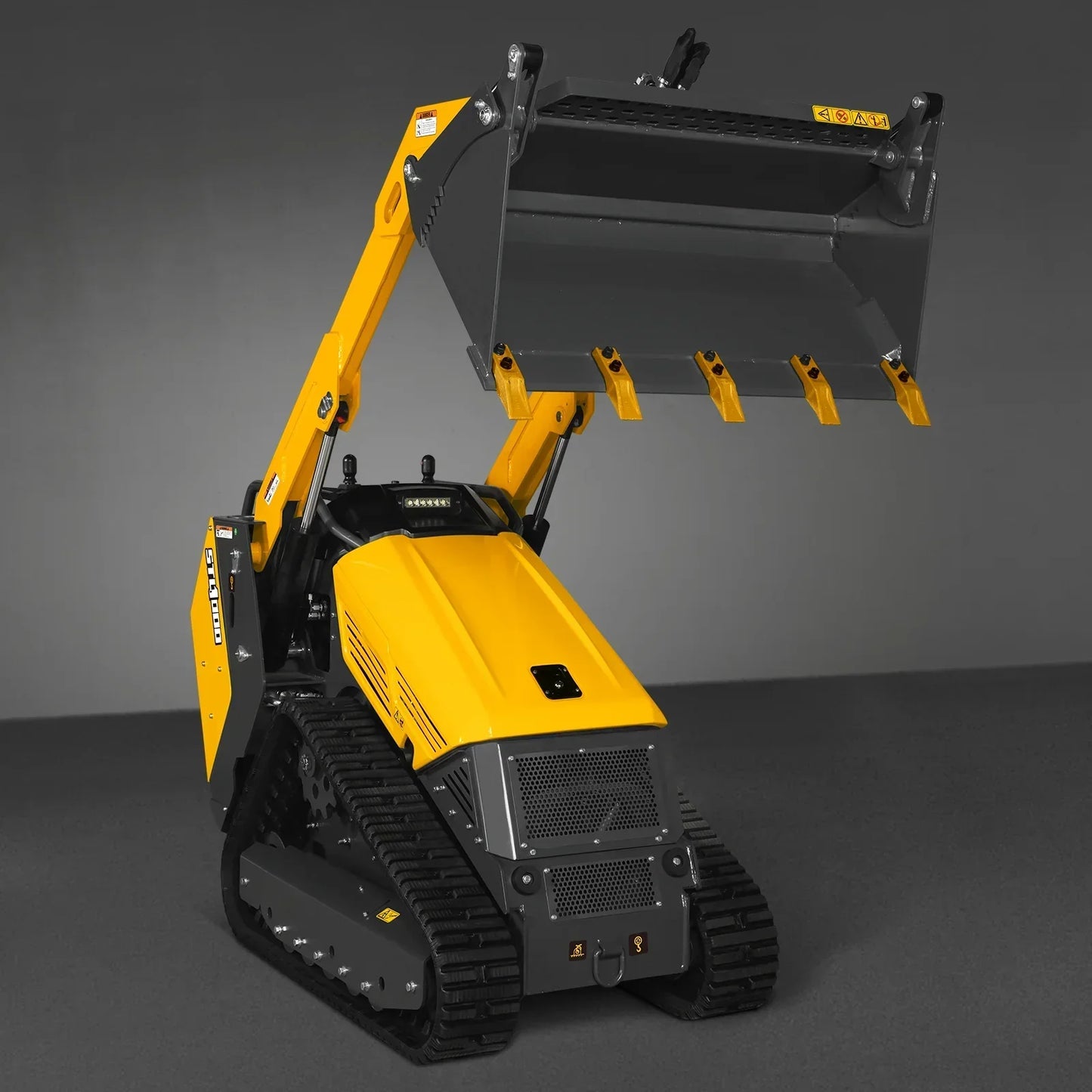 Mini Skid Steer Stand On Compact Track Loader ( 4 in 1 bucket included ) with 25HP KUBOTA D1105 Diesel Engine, Common Industry Interface (CII), CROBA  STL1000