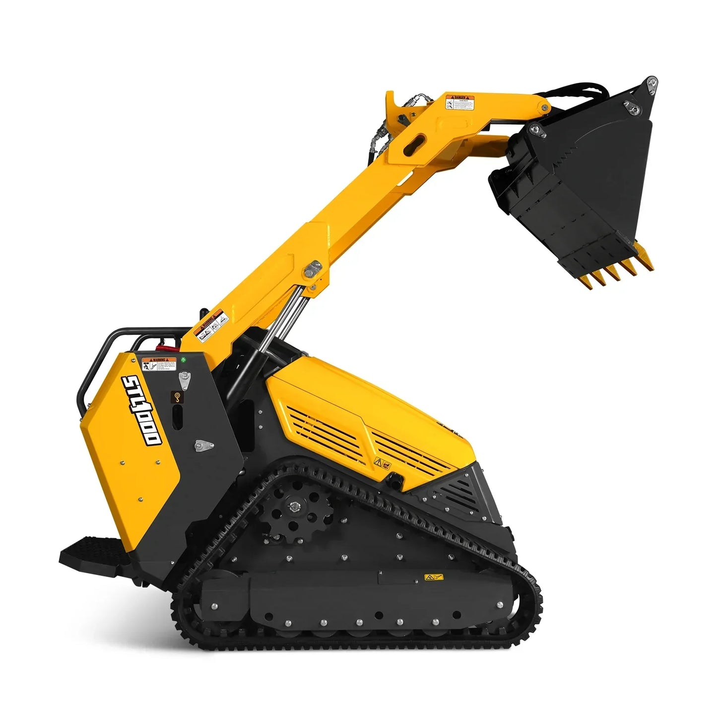 Mini Skid Steer Stand On Compact Track Loader ( 4 in 1 bucket included ) with 25HP KUBOTA D1105 Diesel Engine, Common Industry Interface (CII), CROBA  STL1000