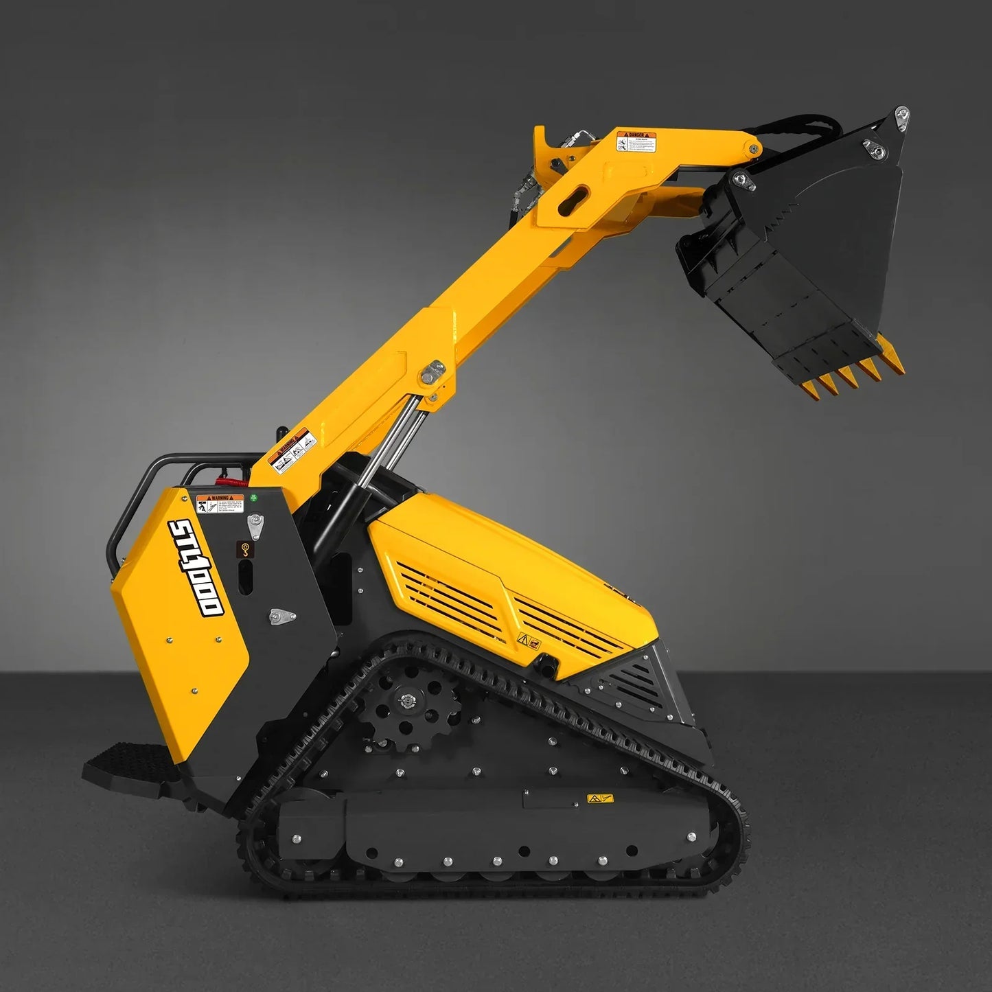 Mini Skid Steer Stand On Compact Track Loader ( 4 in 1 bucket included ) with 25HP KUBOTA D1105 Diesel Engine, Common Industry Interface (CII), CROBA  STL1000