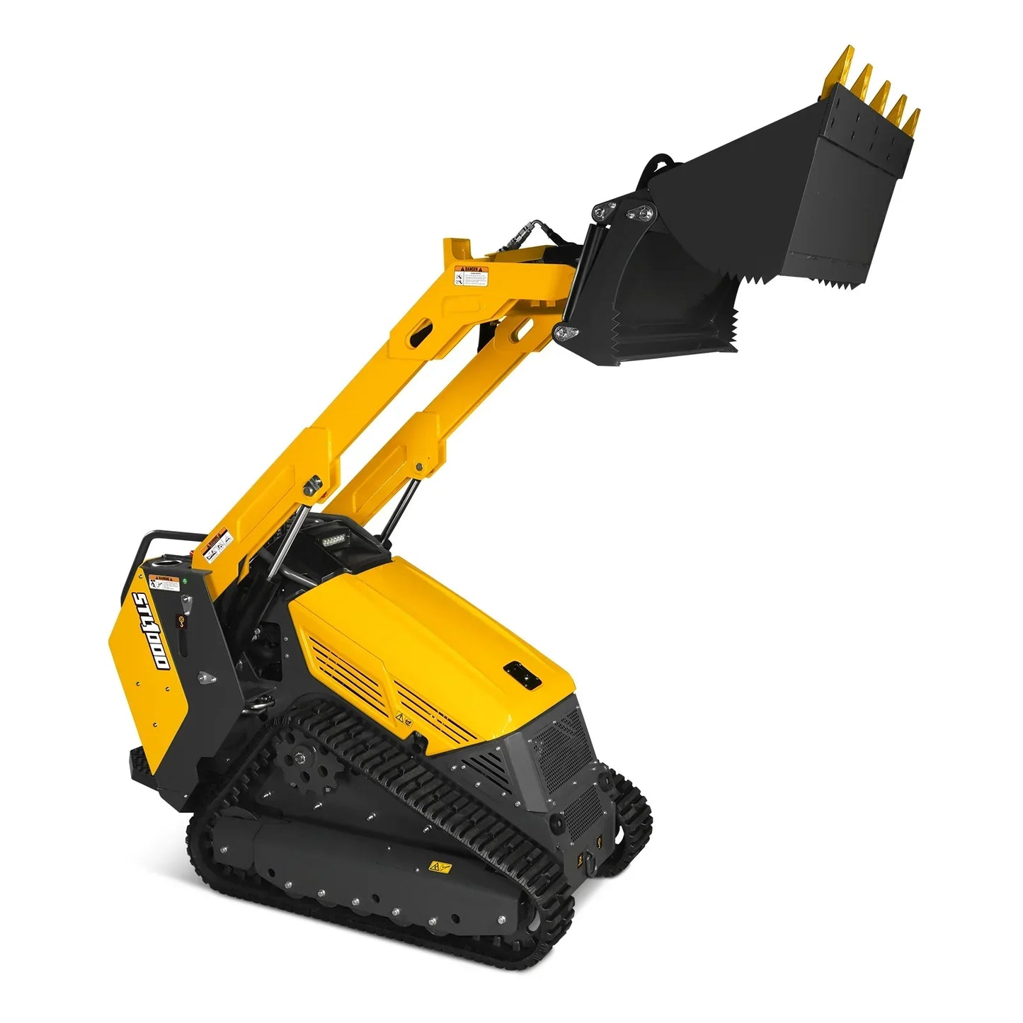Mini Skid Steer Stand On Compact Track Loader ( 4 in 1 bucket included ) with 25HP KUBOTA D1105 Diesel Engine, Common Industry Interface (CII), CROBA  STL1000