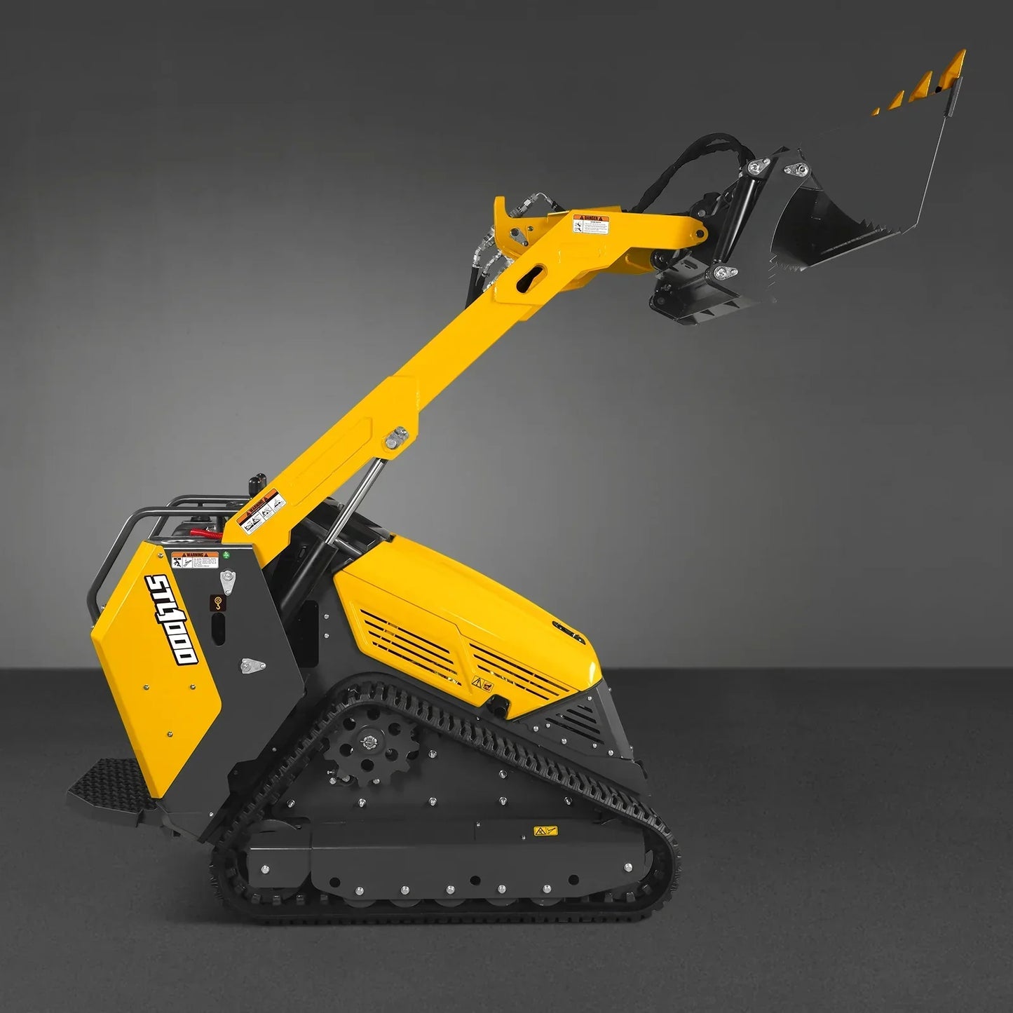 Mini Skid Steer Stand On Compact Track Loader ( 4 in 1 bucket included ) with 25HP KUBOTA D1105 Diesel Engine, Common Industry Interface (CII), CROBA  STL1000