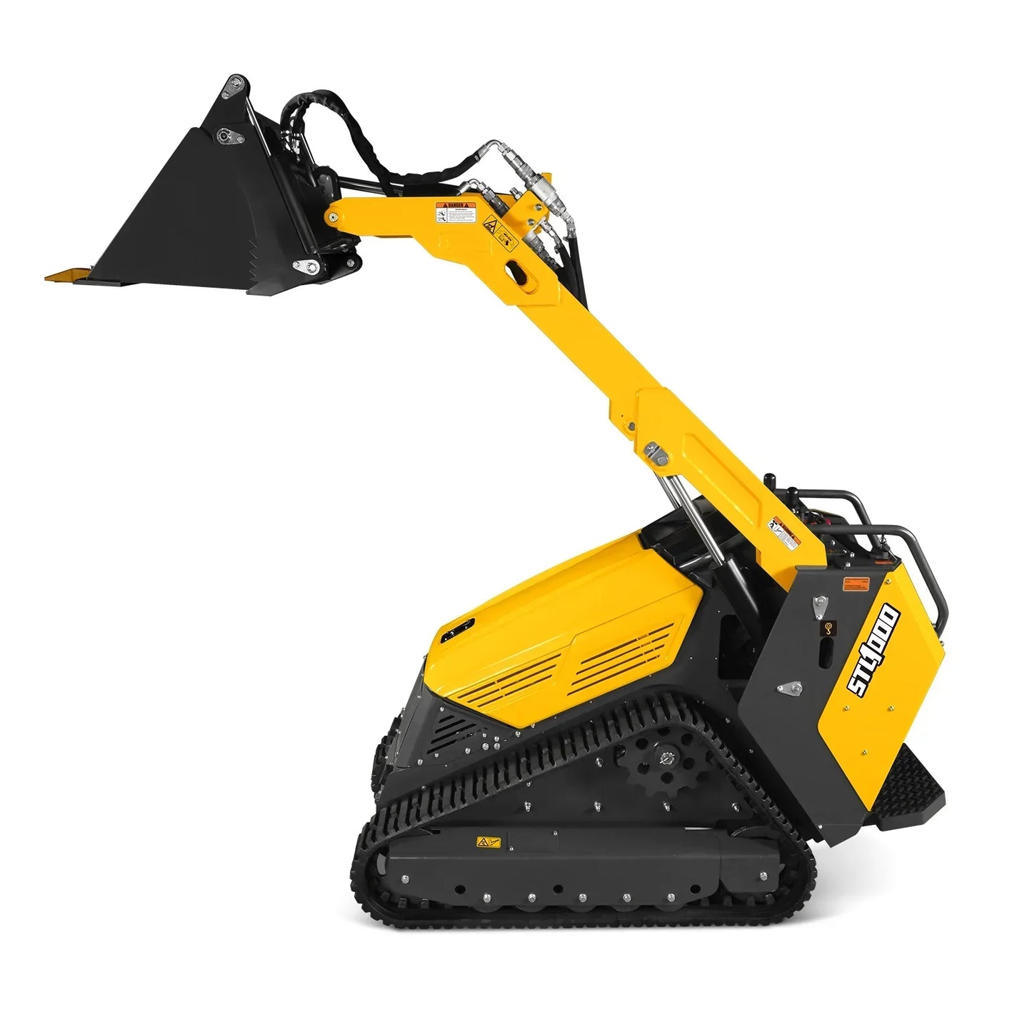 Mini Skid Steer Stand On Compact Track Loader ( 4 in 1 bucket included ) with 25HP KUBOTA D1105 Diesel Engine, Common Industry Interface (CII), CROBA  STL1000