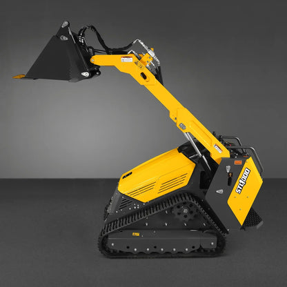 Mini Skid Steer Stand On Compact Track Loader ( 4 in 1 bucket included ) with 25HP KUBOTA D1105 Diesel Engine, Common Industry Interface (CII), CROBA  STL1000