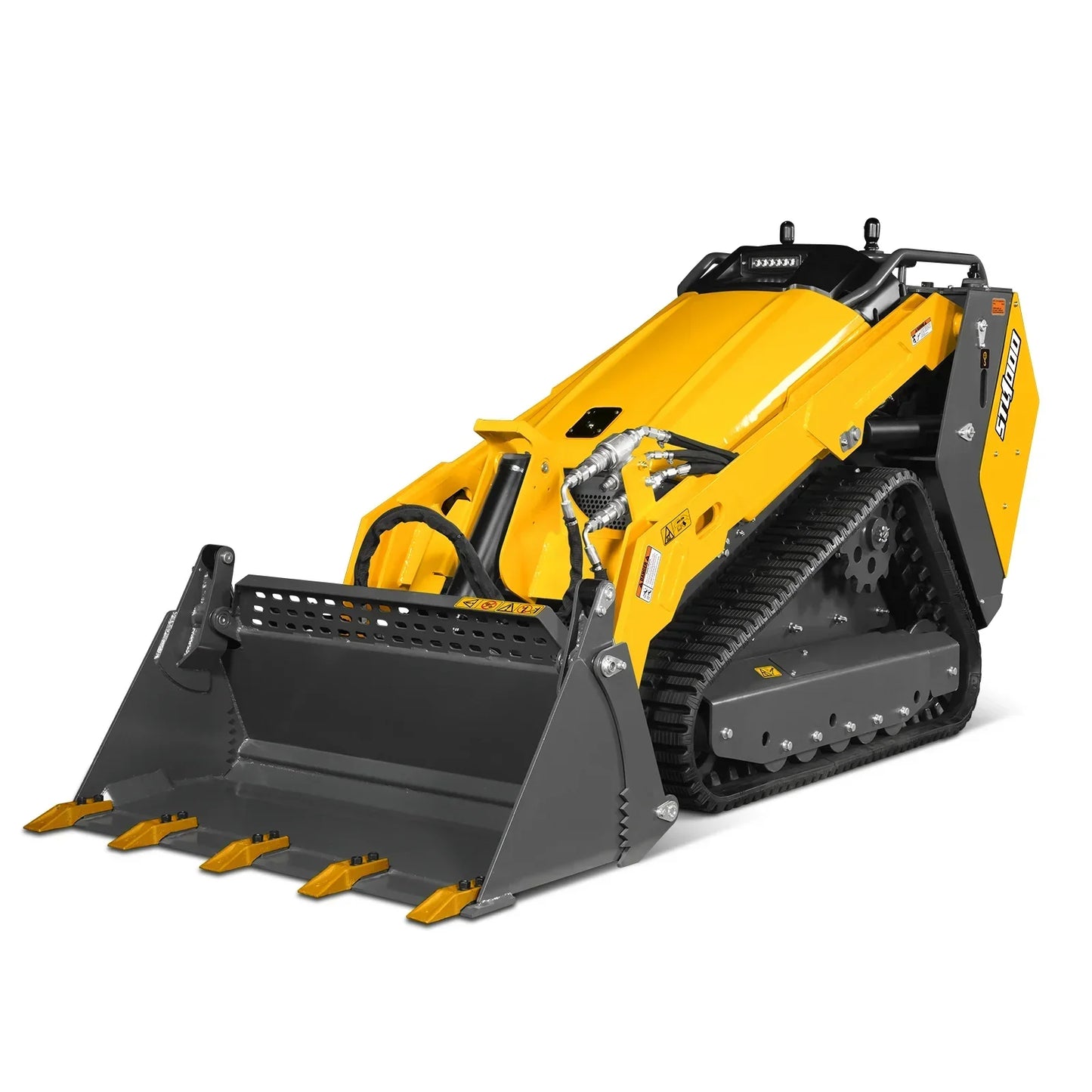 Mini Skid Steer Stand On Compact Track Loader ( 4 in 1 bucket included ) with 25HP KUBOTA D1105 Diesel Engine, Common Industry Interface (CII), CROBA  STL1000