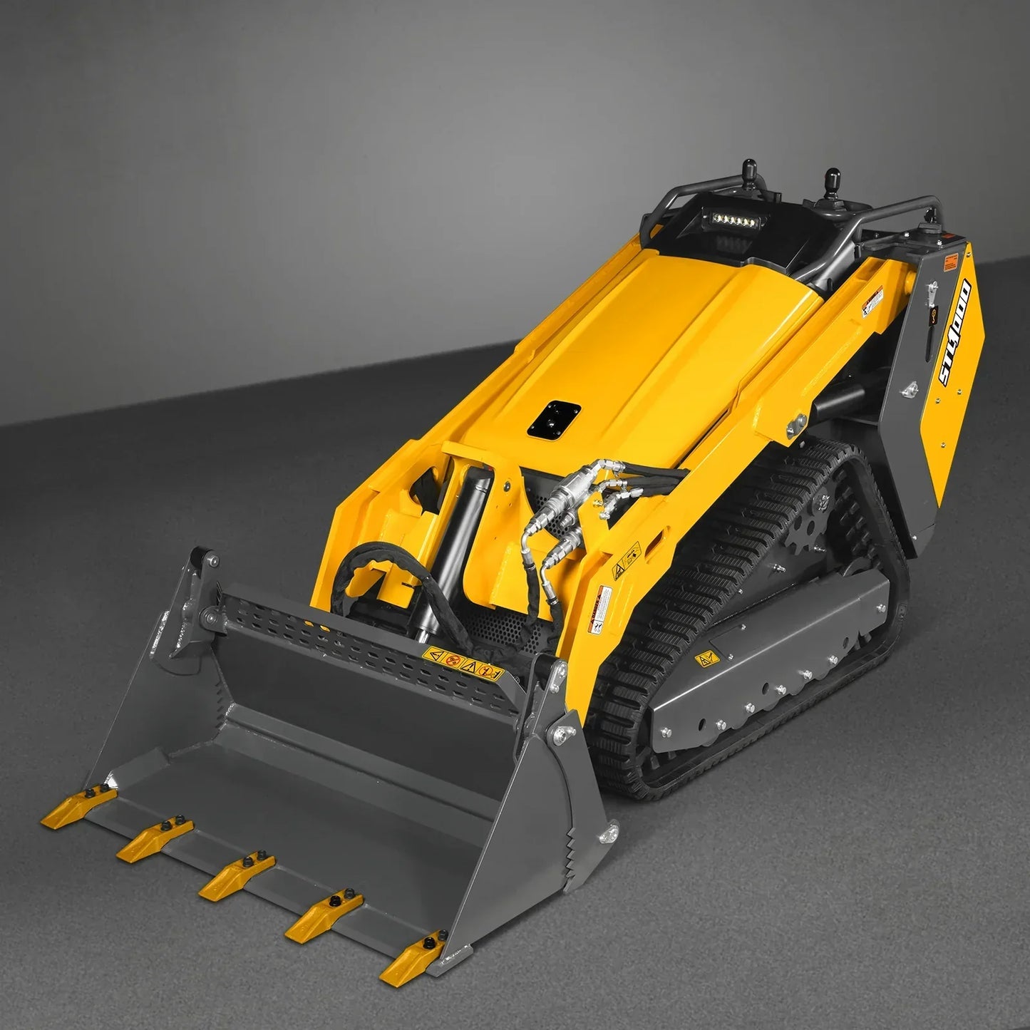 Mini Skid Steer Stand On Compact Track Loader ( 4 in 1 bucket included ) with 25HP KUBOTA D1105 Diesel Engine, Common Industry Interface (CII), CROBA  STL1000