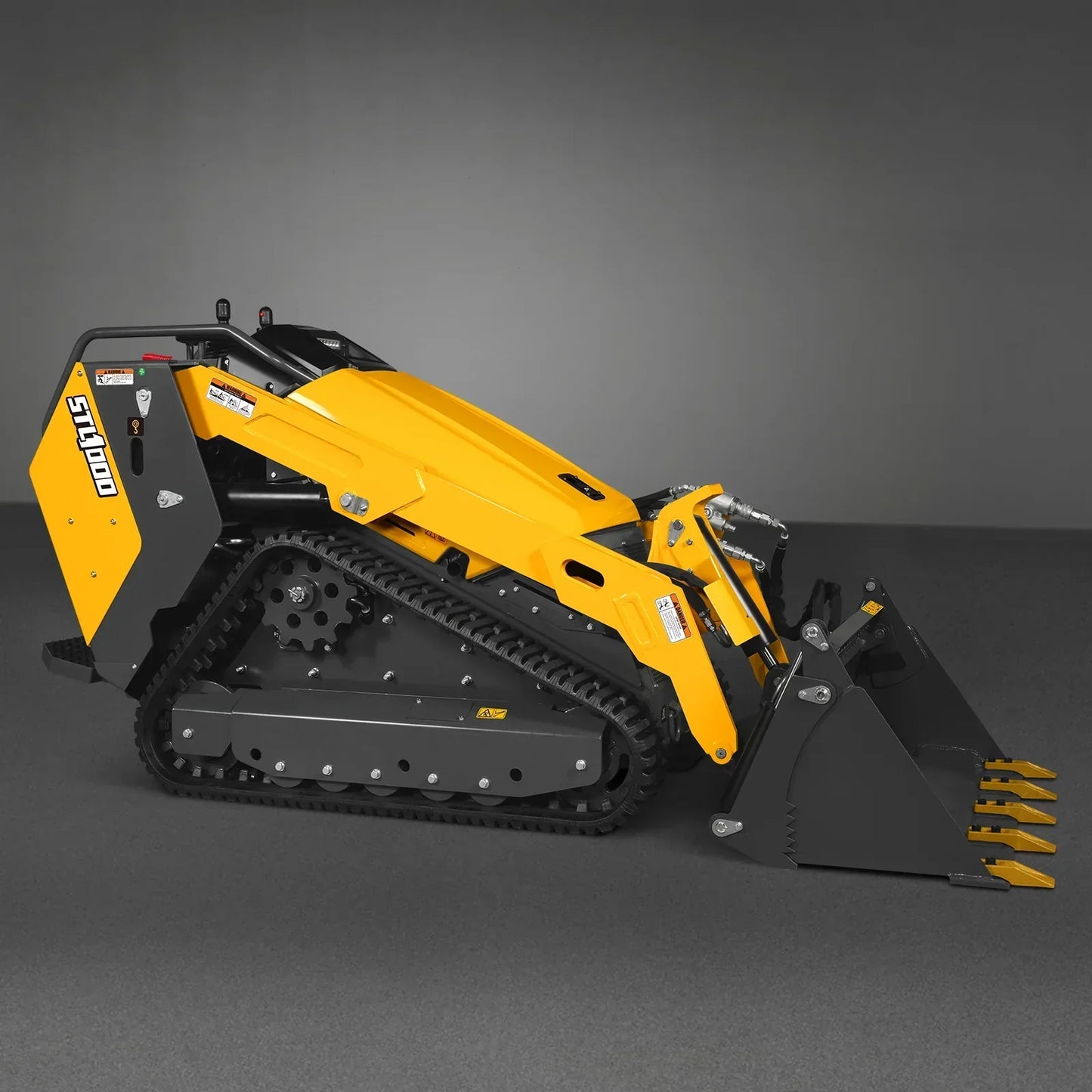 Mini Skid Steer Stand On Compact Track Loader ( 4 in 1 bucket included ) with 25HP KUBOTA D1105 Diesel Engine, Common Industry Interface (CII), CROBA  STL1000