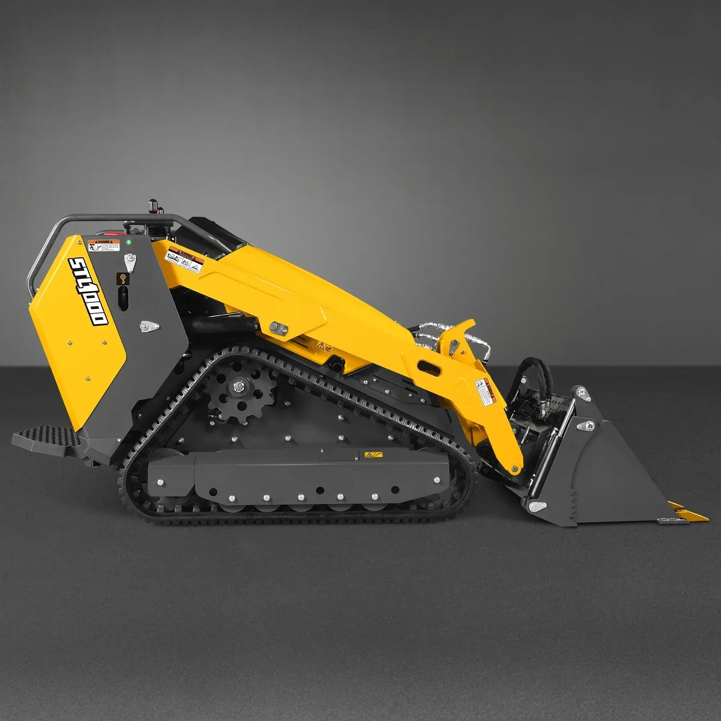 Mini Skid Steer Stand On Compact Track Loader ( 4 in 1 bucket included ) with 25HP KUBOTA D1105 Diesel Engine, Common Industry Interface (CII), CROBA  STL1000