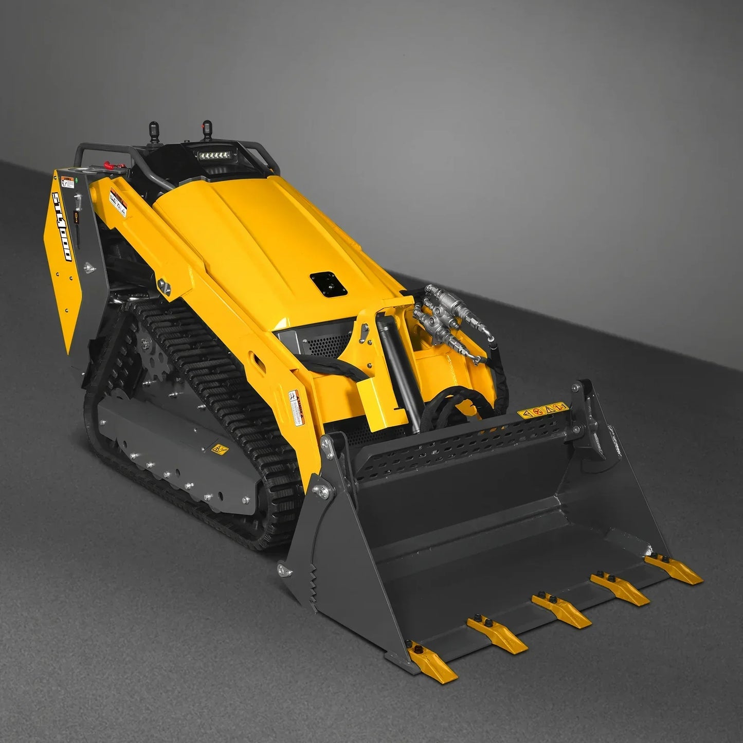 Mini Skid Steer Stand On Compact Track Loader ( 4 in 1 bucket included ) with 25HP KUBOTA D1105 Diesel Engine, Common Industry Interface (CII), CROBA  STL1000