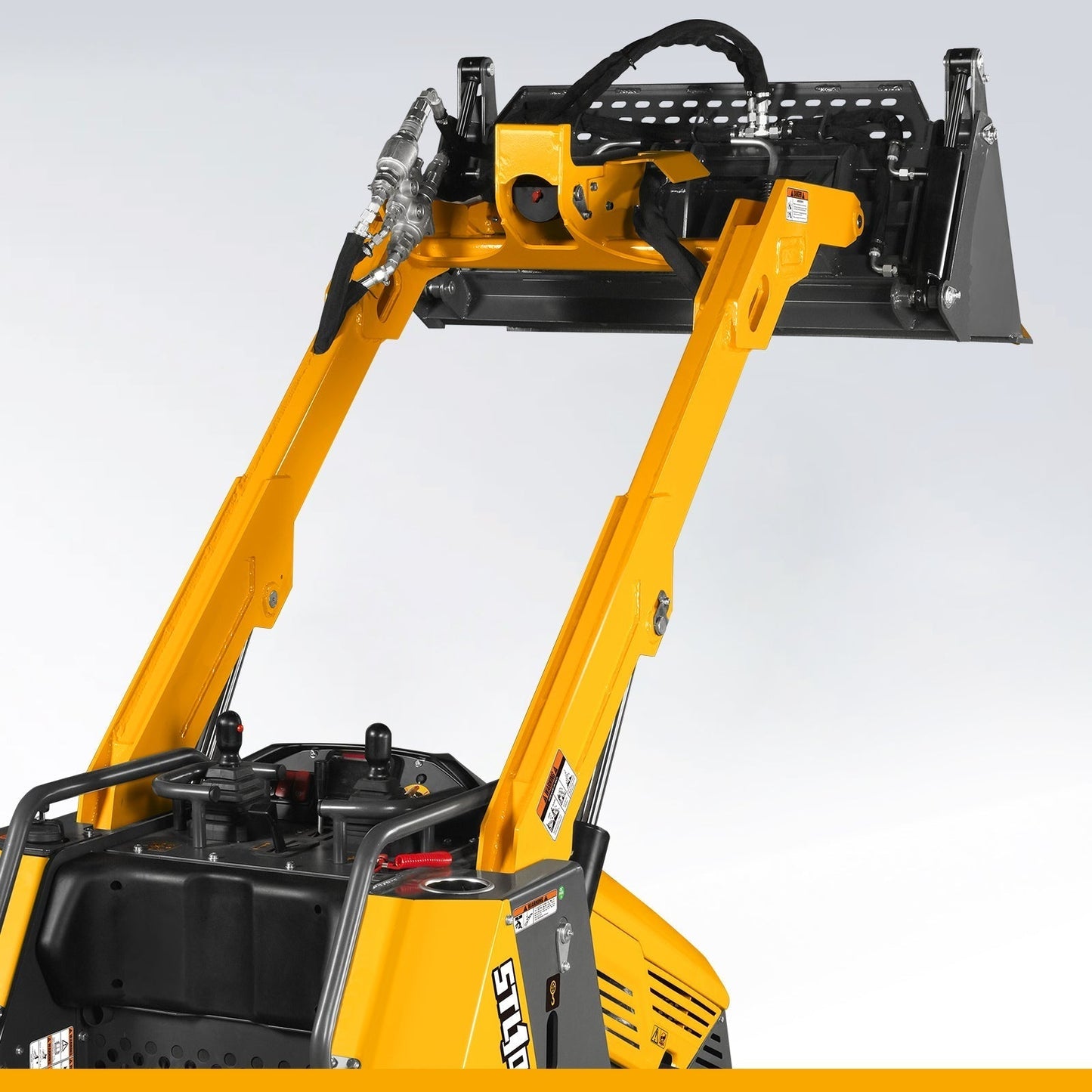 Mini Skid Steer Stand On Compact Track Loader ( 4 in 1 bucket included ) with 25HP KUBOTA D1105 Diesel Engine, Common Industry Interface (CII), CROBA  STL1000
