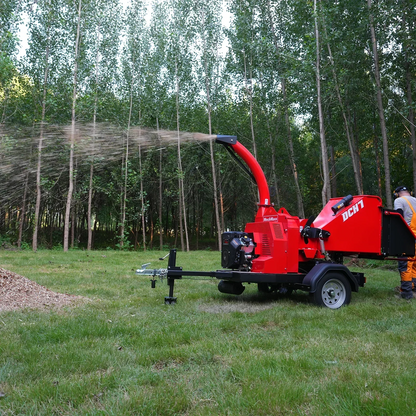 25hp 750cc Twin Cylinder ZONSEN Petrol Engine 7” Hydraulic Feeding Wood Chipper, DCH7