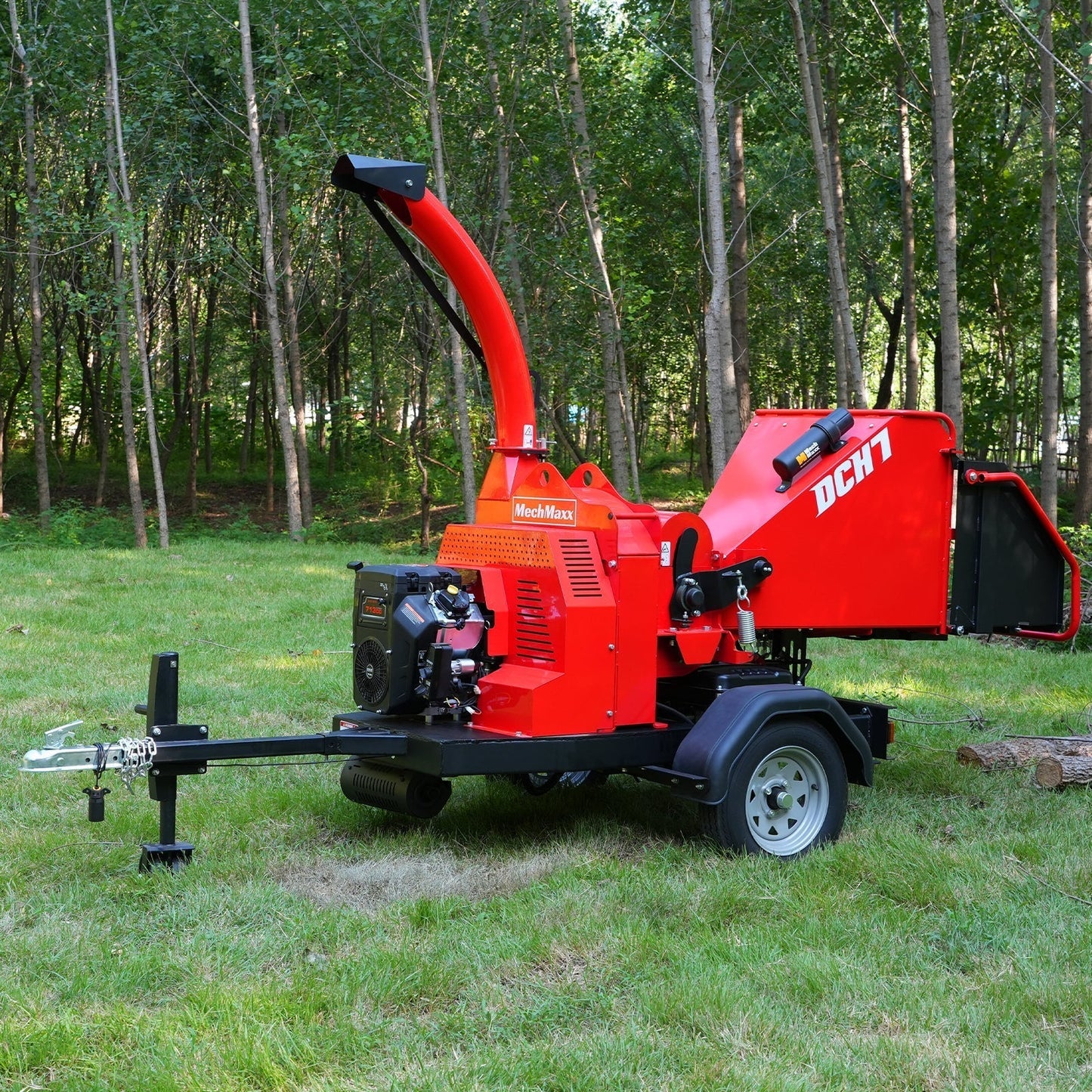 25hp 750cc Twin Cylinder ZONSEN Petrol Engine 7” Hydraulic Feeding Wood Chipper, DCH7